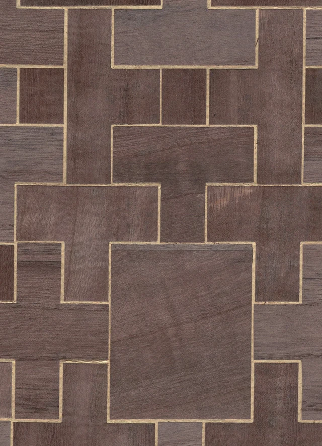 Umber Lattice lasered wood veneer wallcovering from the Architectural Collection — John Mark Naturals