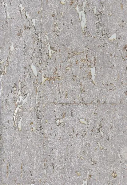 Quantum Silver — cork wallcovering, SKU QNT-SLV