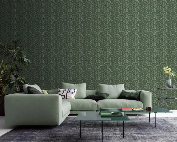 Evergreen Parquet — wood veneer wallcovering, SKU VRG-PRQ