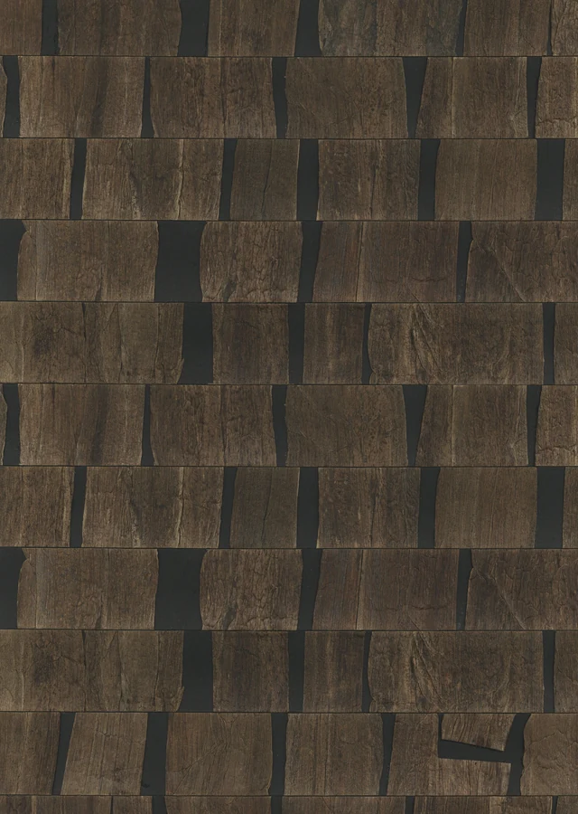Walnut Strata bark wallcovering from the Architectural Collection — John Mark Naturals