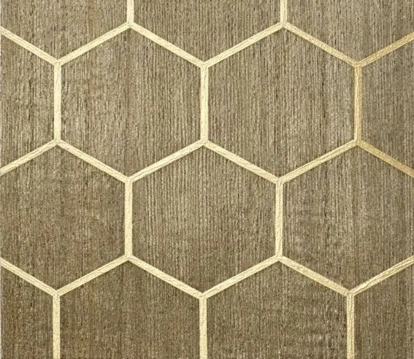 Champagne Hive — wood veneer wallcovering, SKU CHM-HV