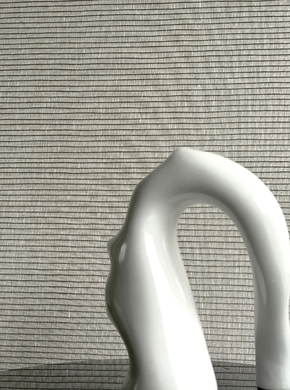 Oyster Flax linen wallcovering — John Mark Naturals