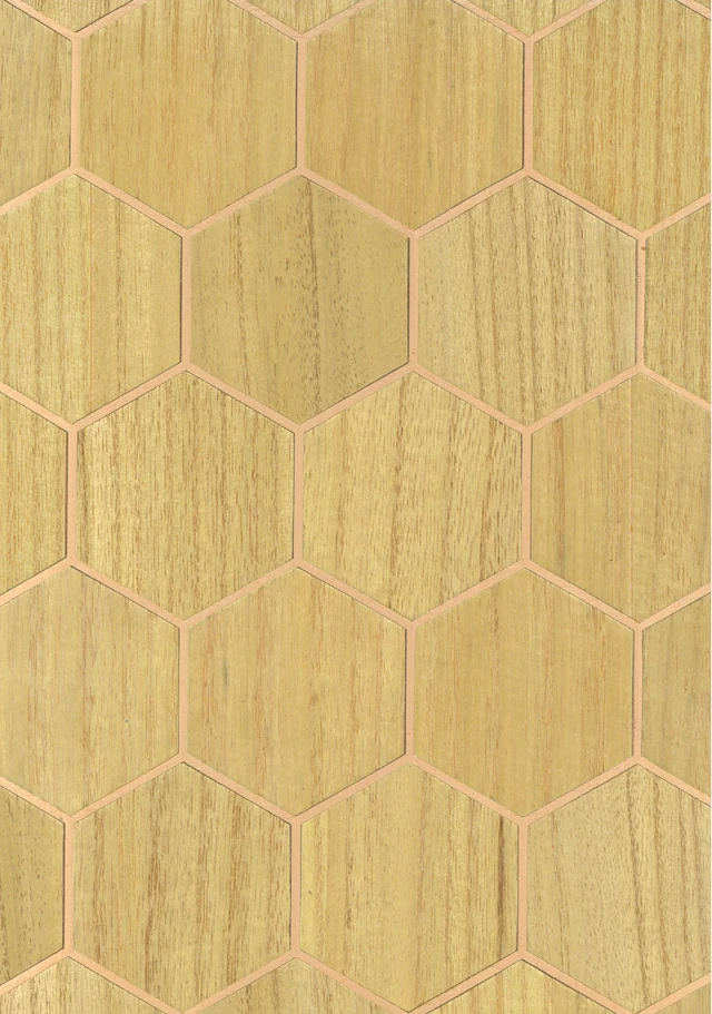 Honeycomb Oak wood veneer wallcovering from the Architectural Collection — John Mark Naturals