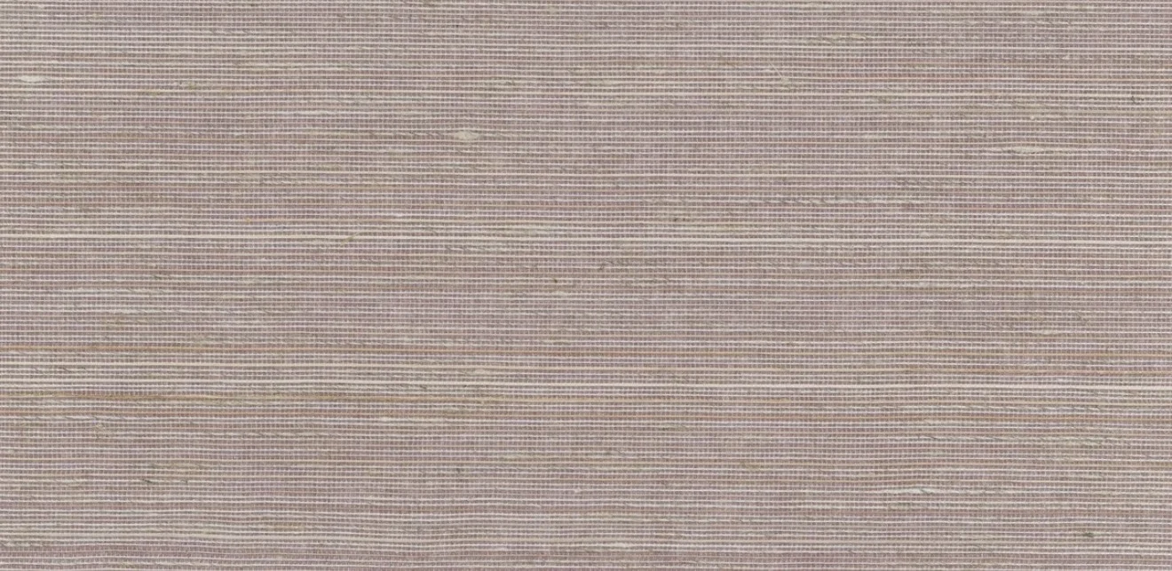 Close-up of a pale blush abaca wallcovering with fine fibres and subtle neutral striations